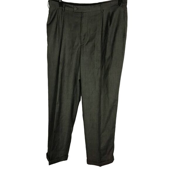 JF.J FERRAR MEN DRESS SPRIPED PLEATED SLACKS MEN SIZE 40/32 - Picture 6 of 7